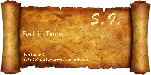 Sali Imre névjegykártya